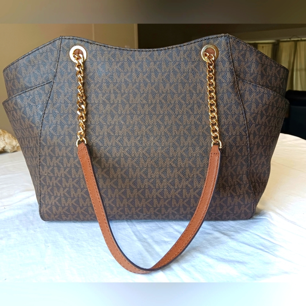 Michael Kors Jet Set Handbag Shoulder Bag Tote Purse - Picture 2 of 9